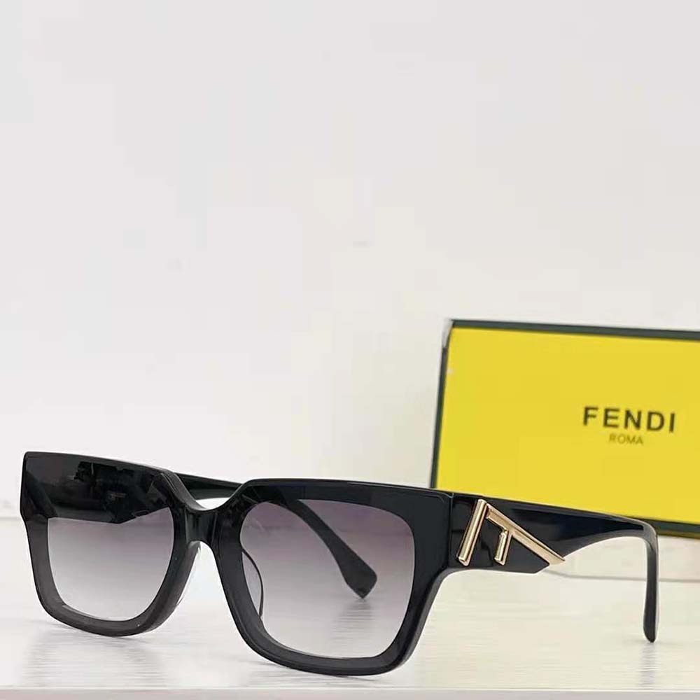 Fendi Women Fendi First Black Acetate Sunglasses - image 4
