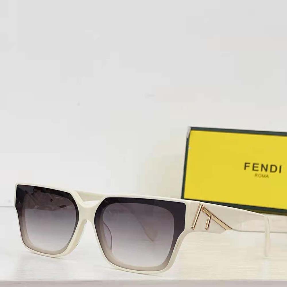 Fendi Women Fendi First Cream Acetate Sunglasses - image 4