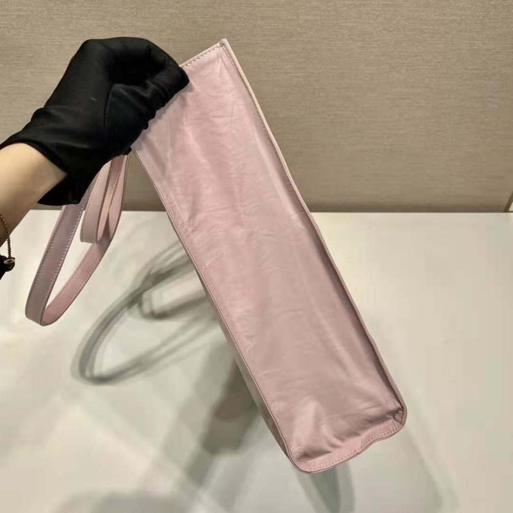 Prada Women Small Antique Nappa Leather Tote-Pink - image 7