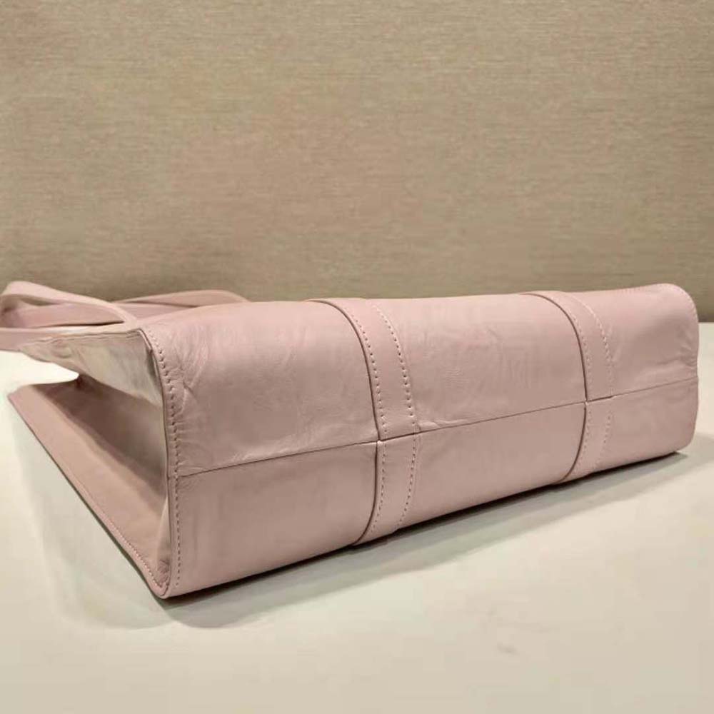 Prada Women Small Antique Nappa Leather Tote-Pink - image 8