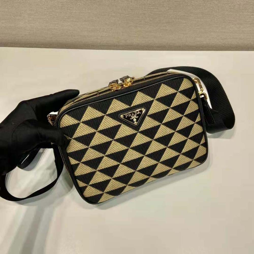 Prada Women Symbole Embroidered Fabric Bag - image 4