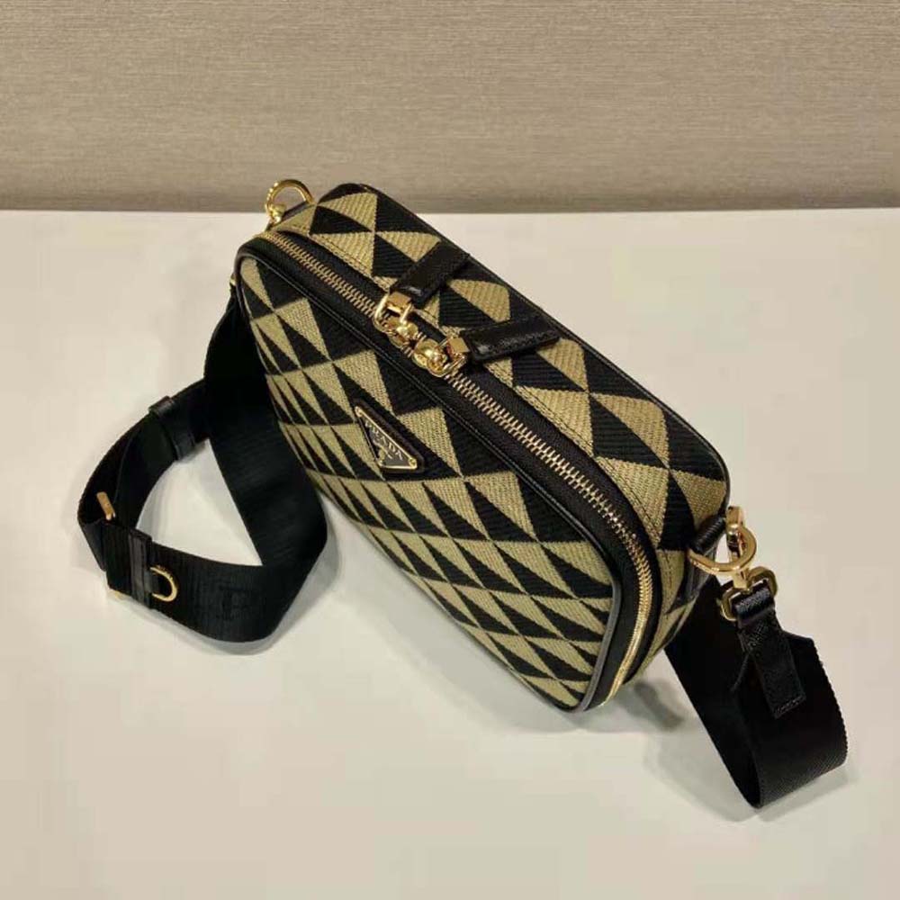 Prada Women Symbole Embroidered Fabric Bag - image 5