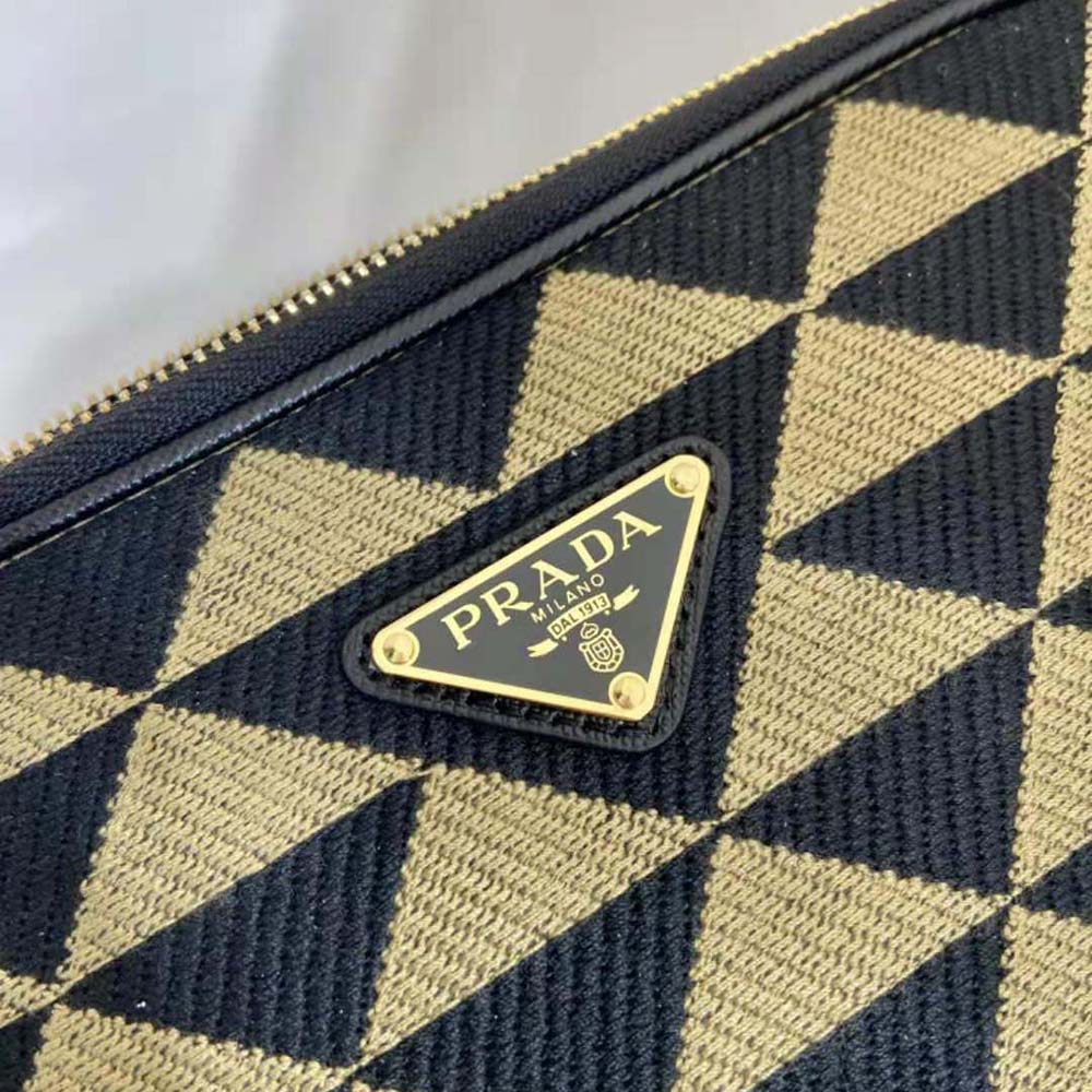 Prada Women Symbole Embroidered Fabric Bag - image 8