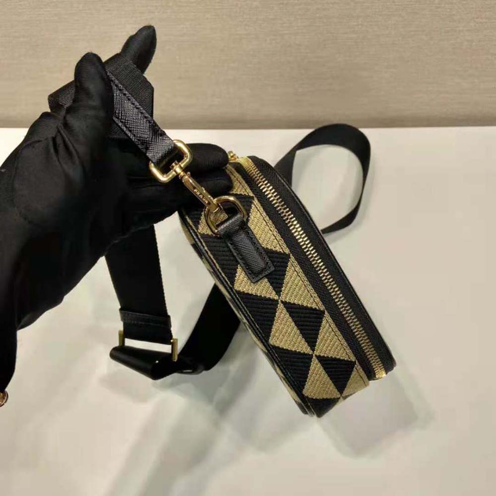 Prada Women Symbole Embroidered Fabric Bag - image 7