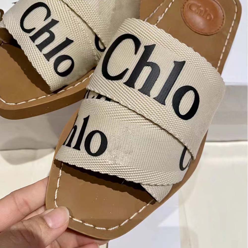Chloe Women Woody Flat Mule in Canvas-Beige - image 4