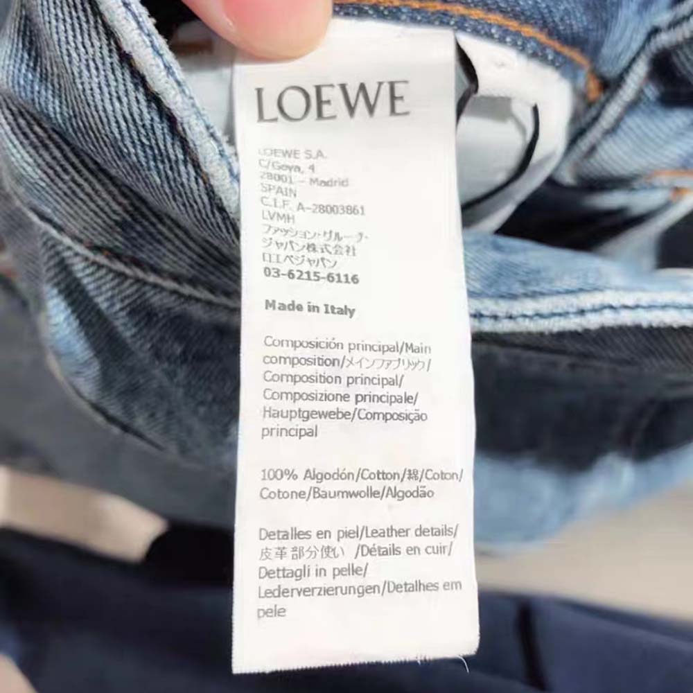 Loewe Women Anagram Cropped Jeans in Denim - image 7