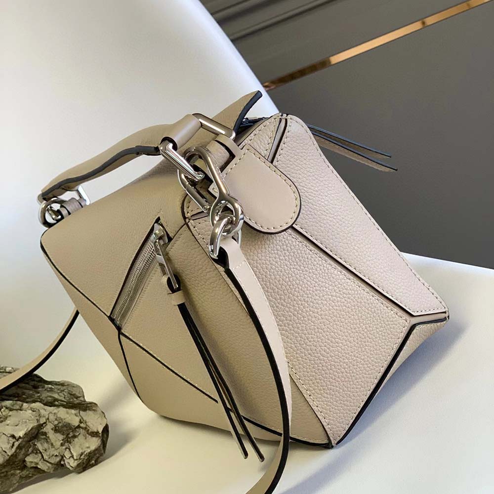 Loewe Women Puzzle Small Bag in Classic Calf Leather-Beige - image 4