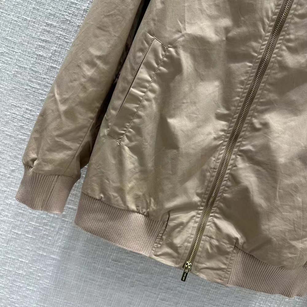 Miu Miu Women Chino Blouson Jacket with Embroidered Logo - image 7