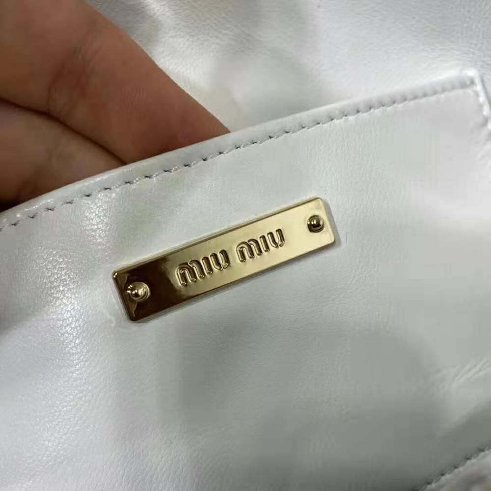 Miu Miu Women Crystal Cloqué Nappa Leather Bag - image 10