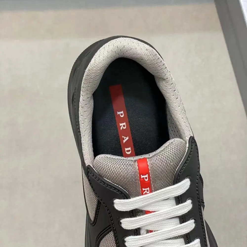Prada Unisex America’s Cup Soft Rubber and Bike Fabric Sneakers-Black - image 8