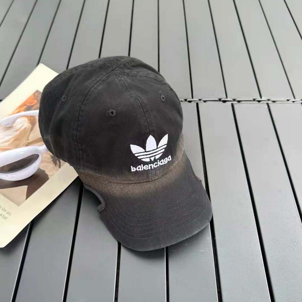Close-up of embroidered logos on Balenciaga Unisex Balenciaga / Adidas Cap