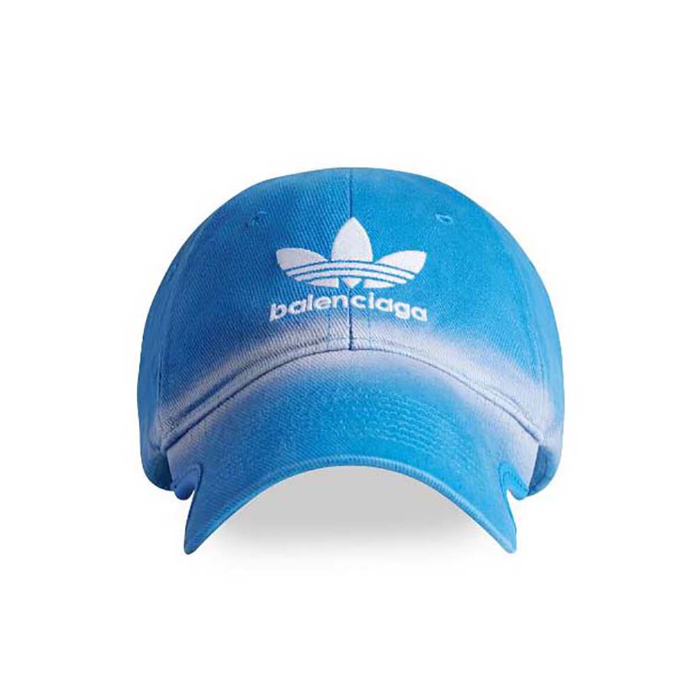 Front view of Balenciaga Unisex Balenciaga Adidas Cap in Blue