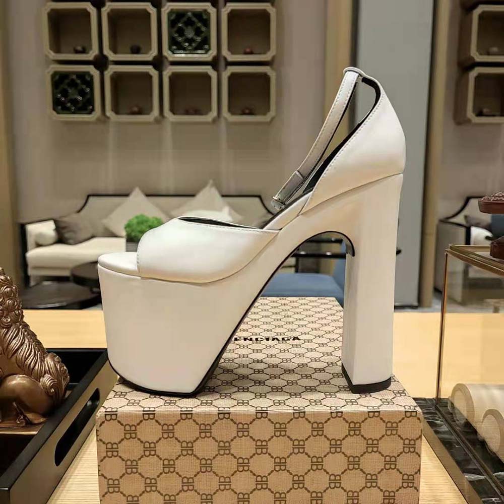 Balenciaga Women Camden 160mm Sandal in Optic White - image 9