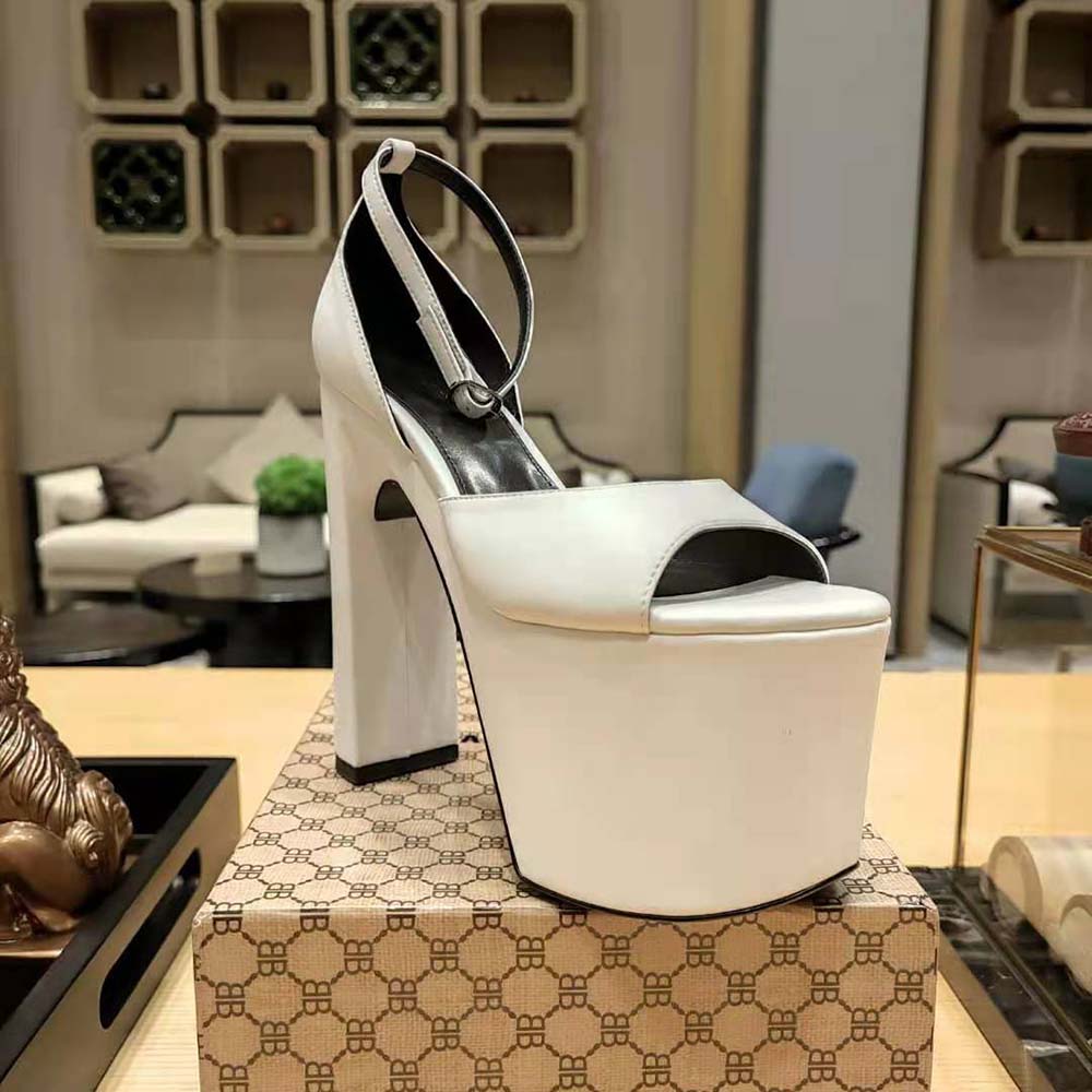 Balenciaga Women Camden 160mm Sandal in Optic White - image 8