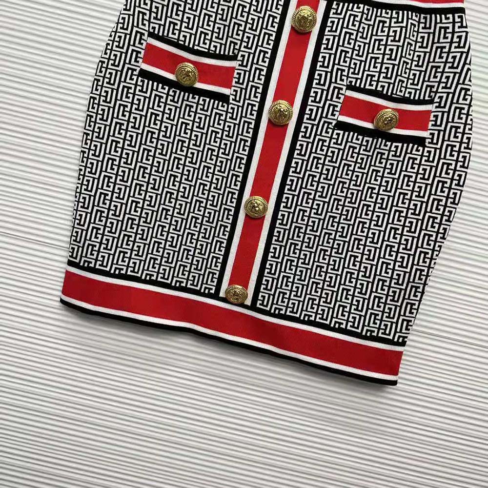 Balmain Women Knit Skirt with Buttons - image 7