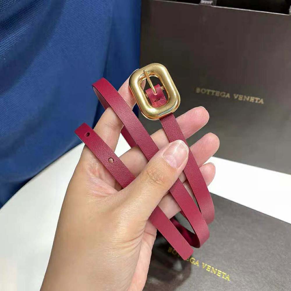 Bottega Veneta Women Chain Link Belt-Maroon - image 7
