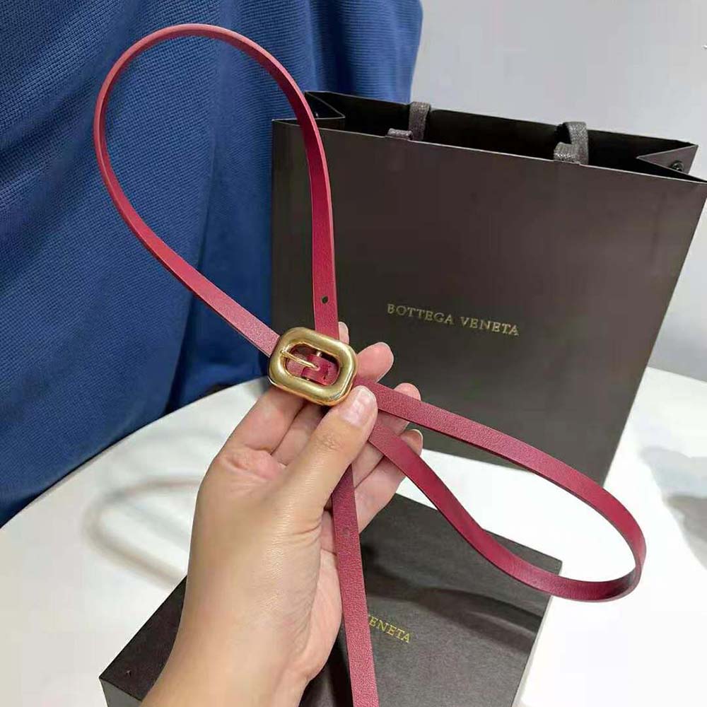 Bottega Veneta Women Chain Link Belt-Maroon - image 6