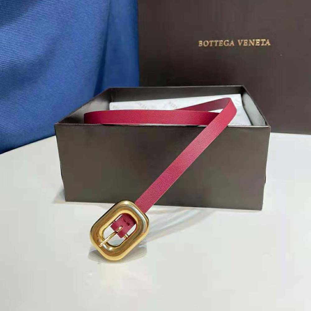 Bottega Veneta Women Chain Link Belt-Maroon - image 4