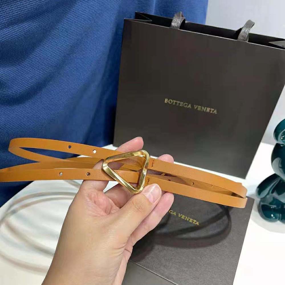 Bottega Veneta Women Grasp Belt Leather Double Strap-Brown - image 4