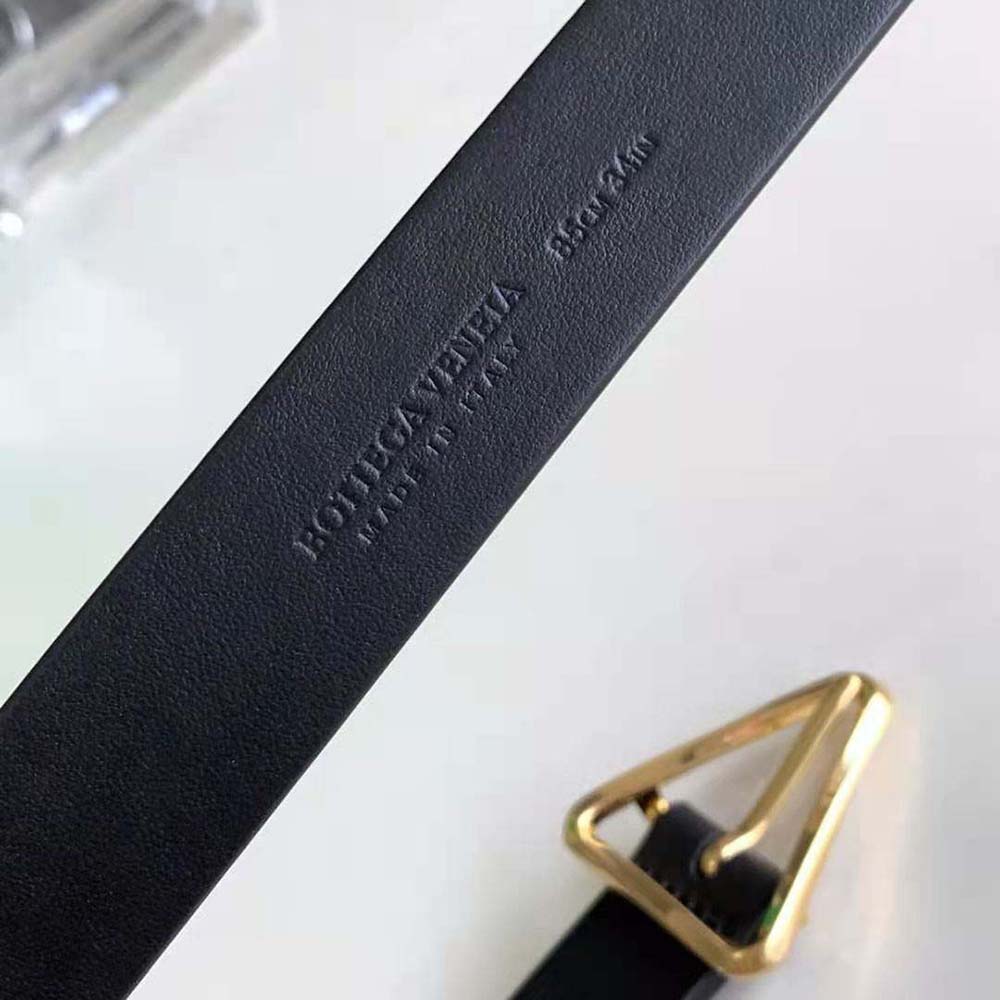 Bottega Veneta Women Grasp Belt in Calfskin Leather-Black - image 5