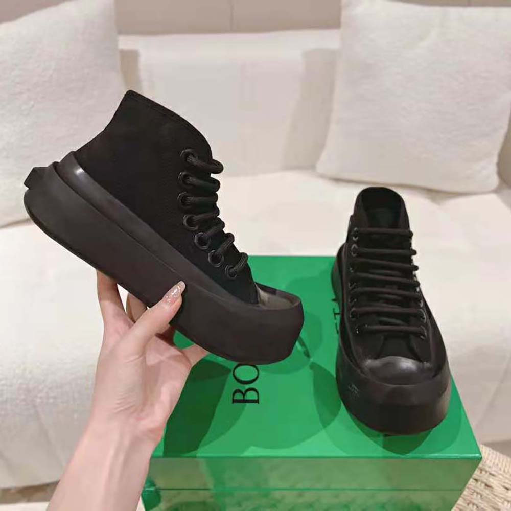 Bottega Veneta Unisex Jumbo Sneaker Nylon High Top Lace-up Sneakers-Black - image 5