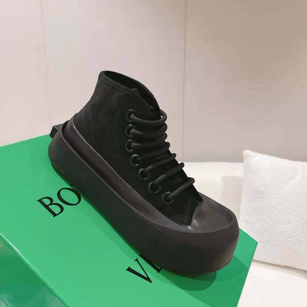 Bottega Veneta Unisex Jumbo Sneaker Nylon High Top Lace-up Sneakers-Black - image 7