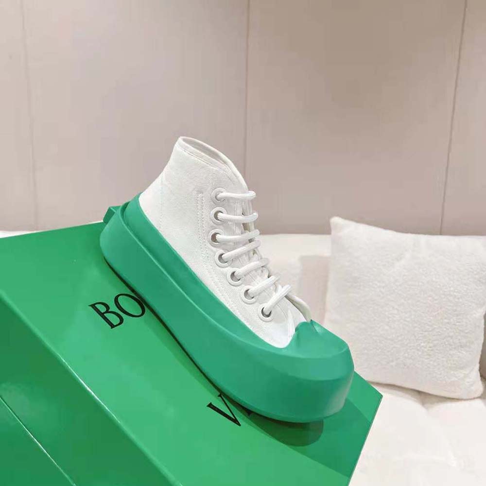 Bottega Veneta Unisex Jumbo Sneaker Nylon High Top Lace-up Sneakers-Green - image 6