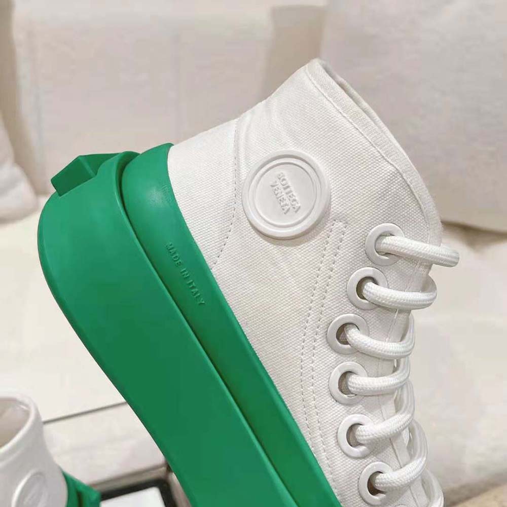 Bottega Veneta Unisex Jumbo Sneaker Nylon High Top Lace-up Sneakers-Green - image 9