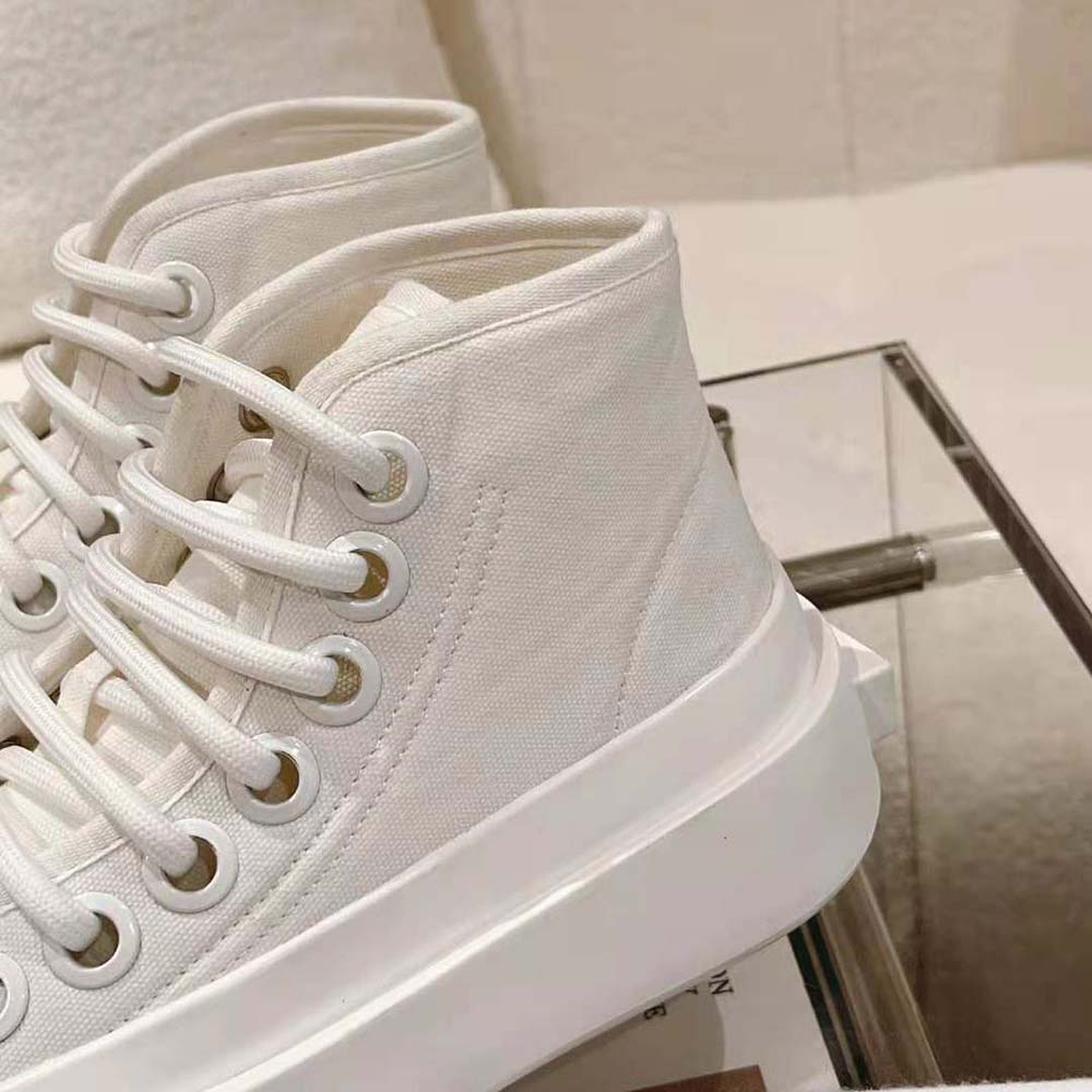 Bottega Veneta Unisex Jumbo Sneaker Nylon High Top Lace-up Sneakers-White - image 9