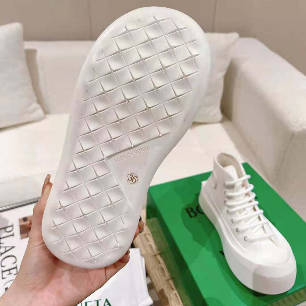 Bottega Veneta Unisex Jumbo Sneaker Nylon High Top Lace-up Sneakers-White - image 10