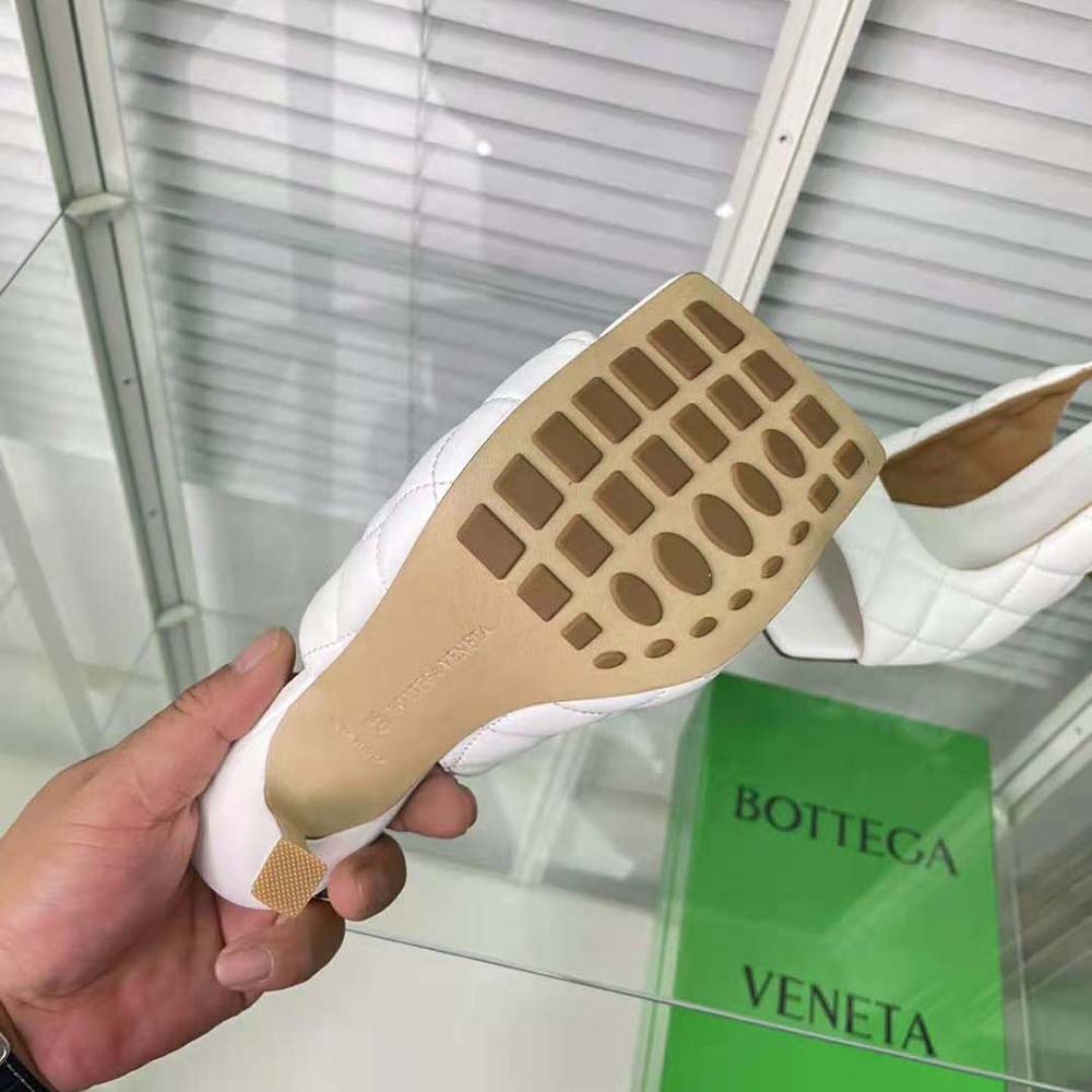 Bottega Veneta Women Padded Slingback Sandal in 9 cm Heel Height-White - image 10