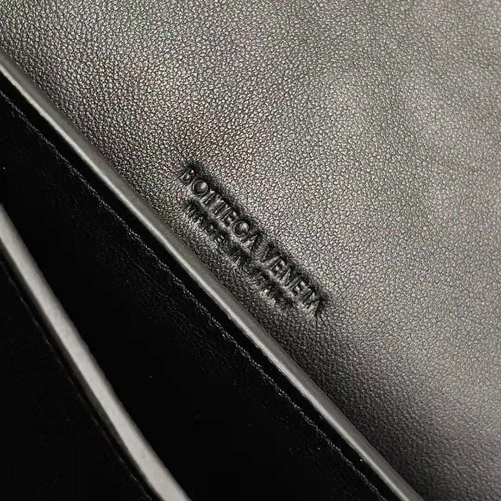 Bottega Veneta Women Trio Pouch On Strap Mini Intrecciato Leather Shoulder Bag-Black - image 8