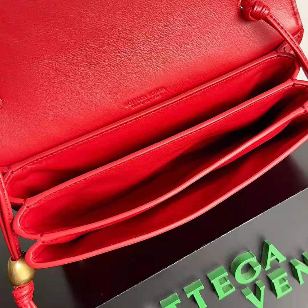 Bottega Veneta Women Trio Pouch On Strap Mini Intrecciato Leather Shoulder Bag-Red - image 6