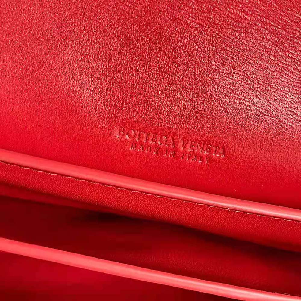Bottega Veneta Women Trio Pouch On Strap Mini Intrecciato Leather Shoulder Bag-Red - image 7