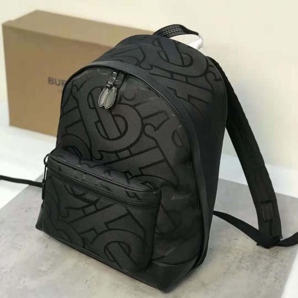 Burberry Men Monogram Jacquard Backpack-Black - image 4