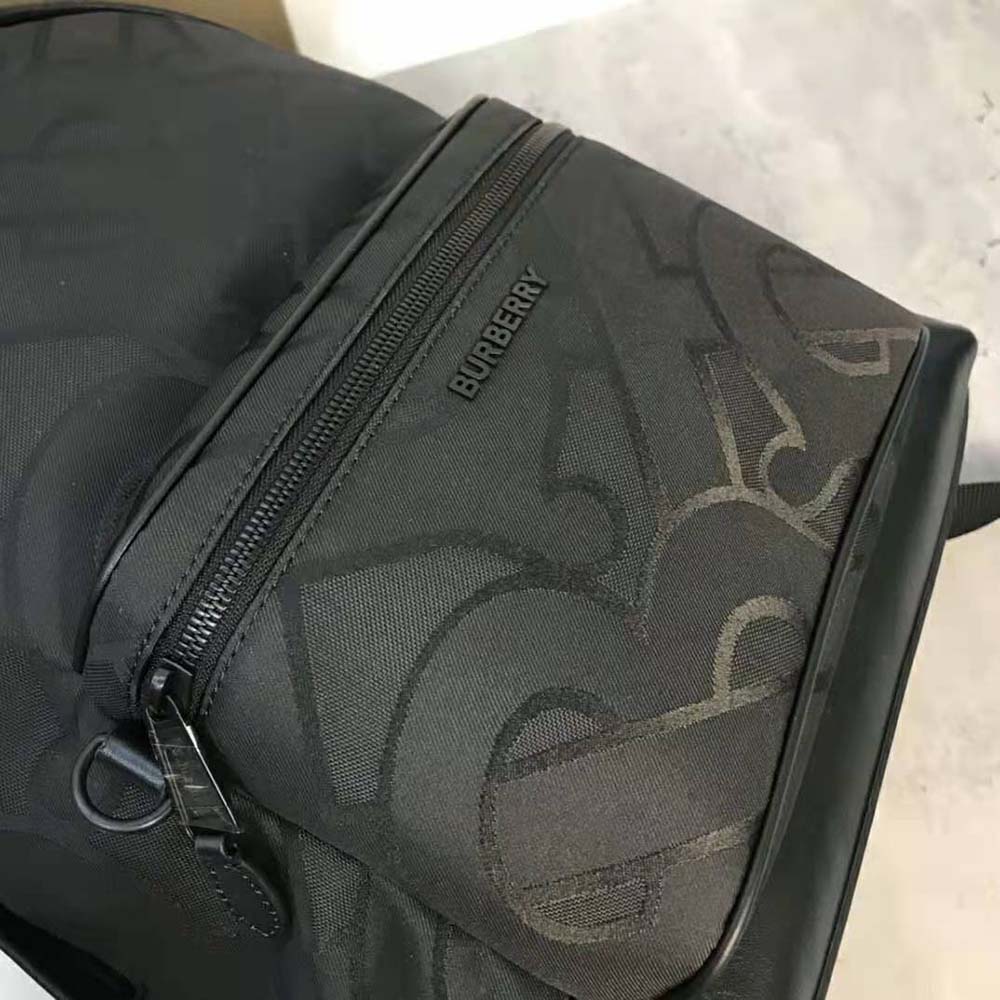 Burberry Men Monogram Jacquard Backpack-Black - image 9