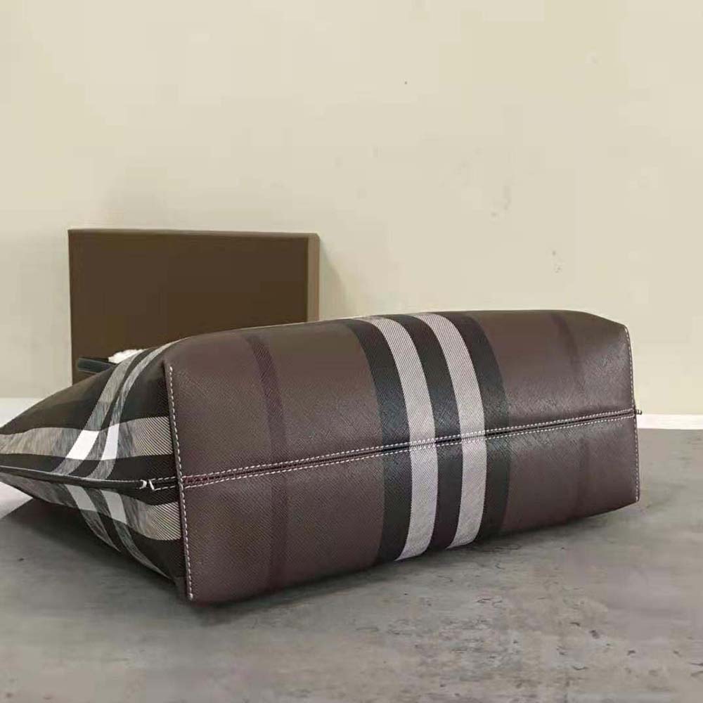 Burberry Women Check Tote in Calf Leather - image 7