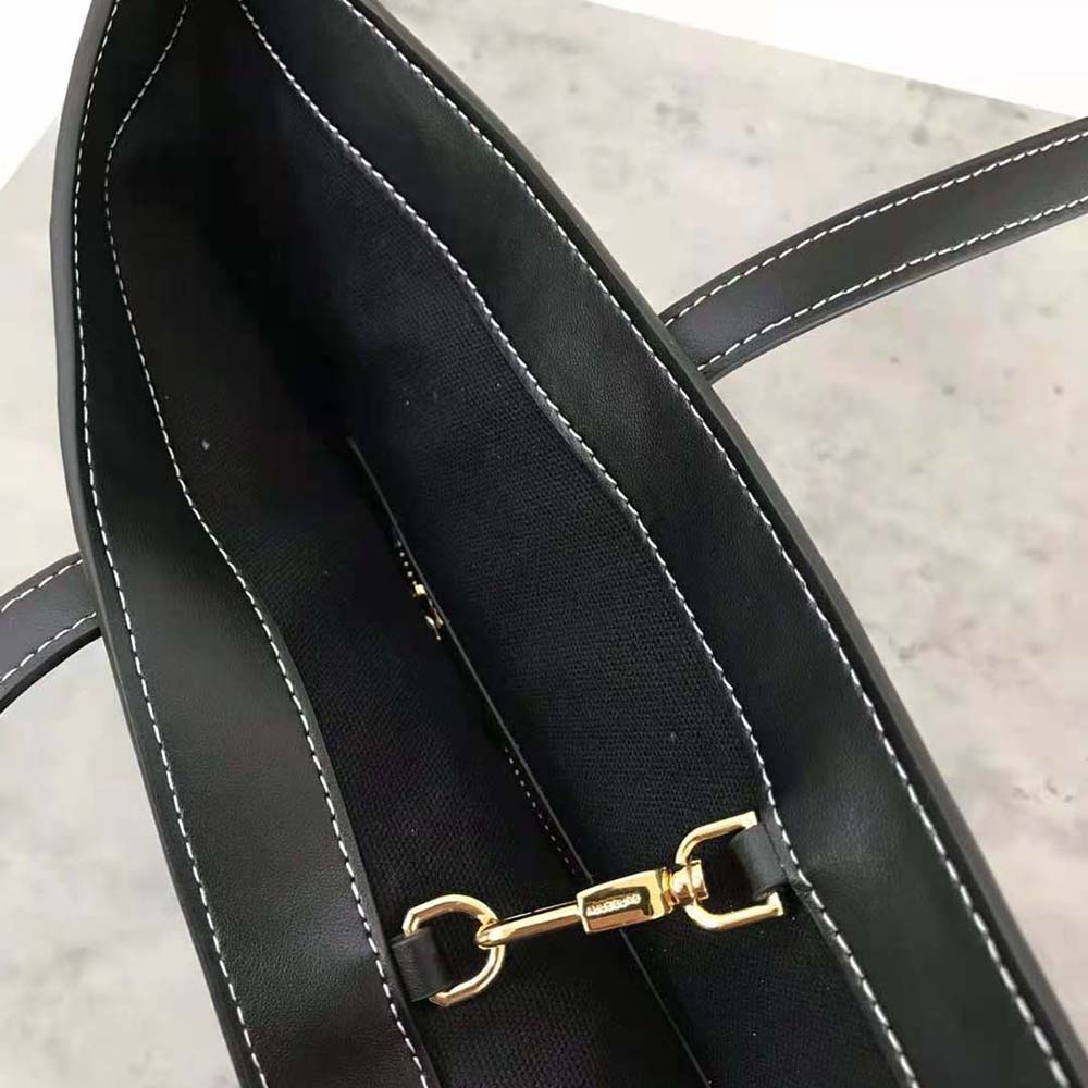 Burberry Women Check Tote in Calf Leather - image 9