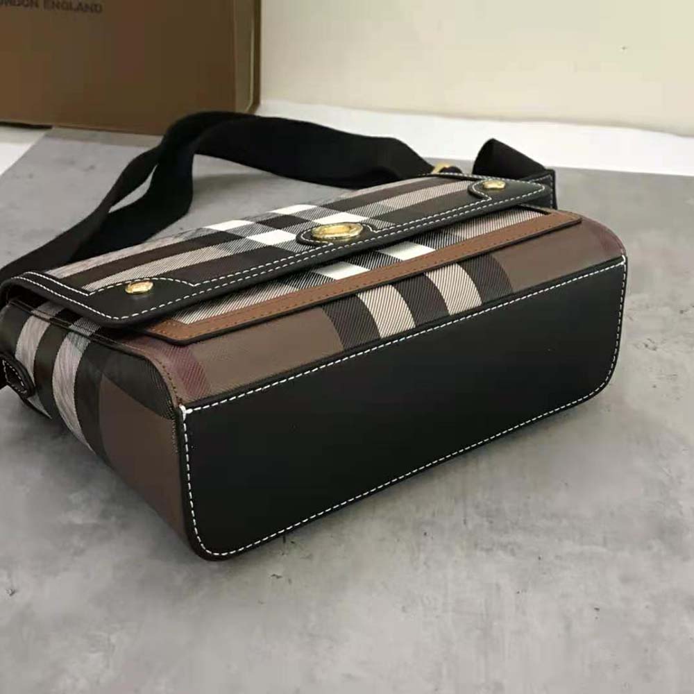 Burberry Women Note Bag with Logo-engraved Studs-Brown - image 7