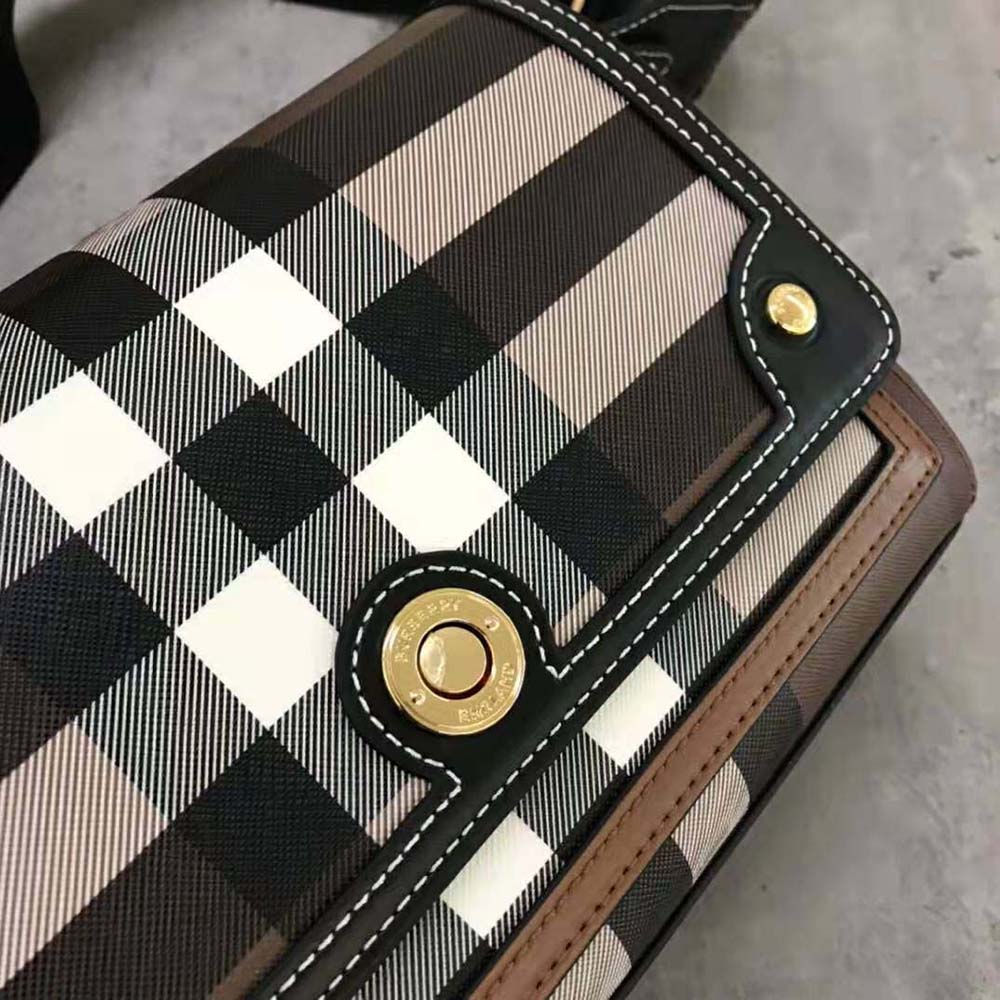 Burberry Women Note Bag with Logo-engraved Studs-Brown - image 9