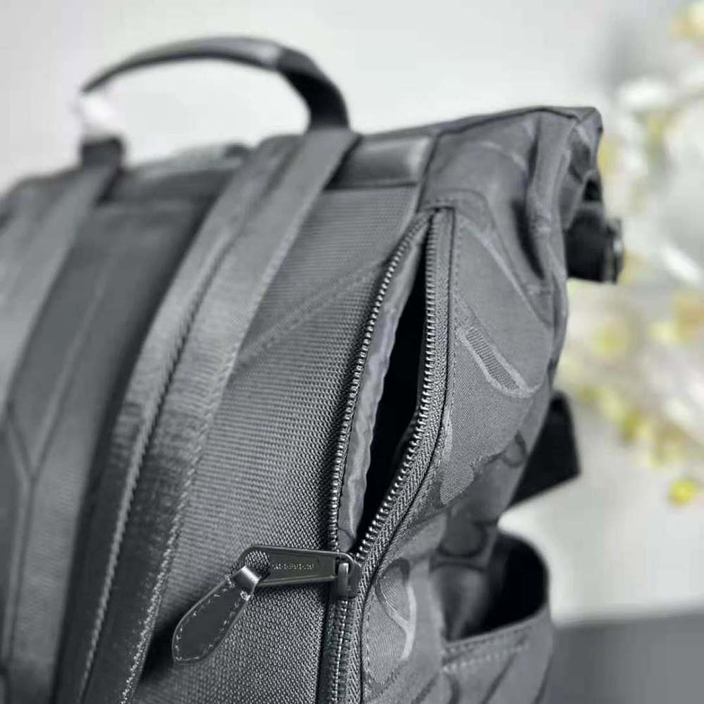 Burberry Men Orville Backpack with Raised Burberry Lettering at Front-Black - image 8