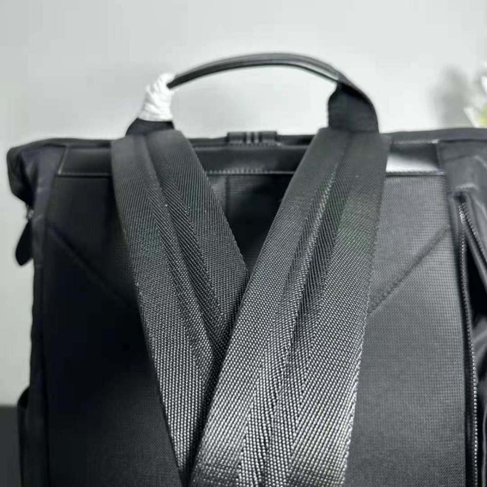 Burberry Men Orville Backpack with Raised Burberry Lettering at Front-Black - image 7