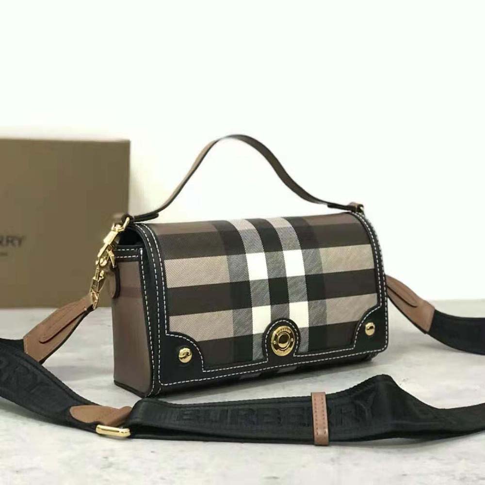 Burberry Women Top Handle Note Bag with Logo-engraved Studs - image 4