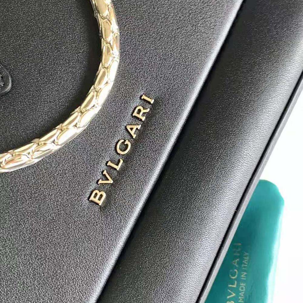 Bvlgari Women Serpenti Baia Small Shoulder Bag in Calf Leather-Black - image 8