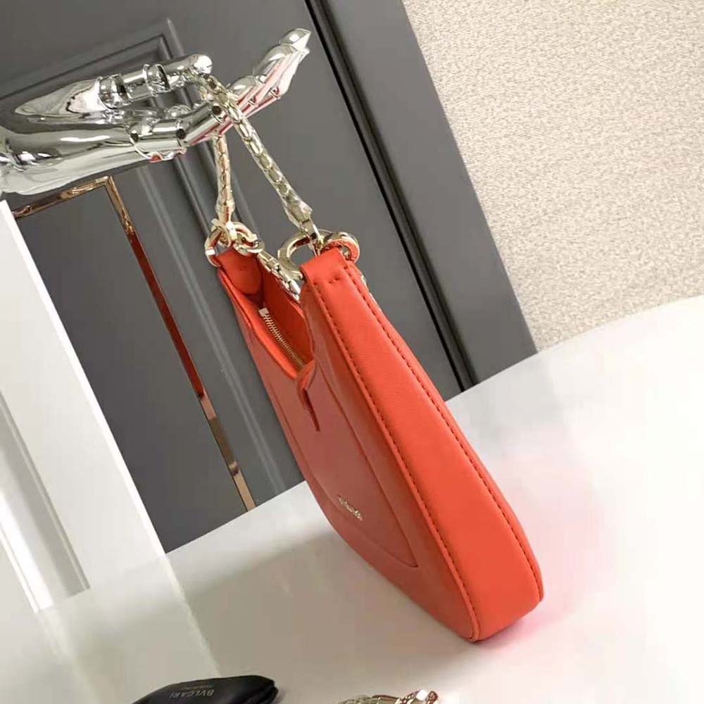 Bvlgari Women Serpenti Baia Small Shoulder Bag in Calf Leather-Orange - image 4