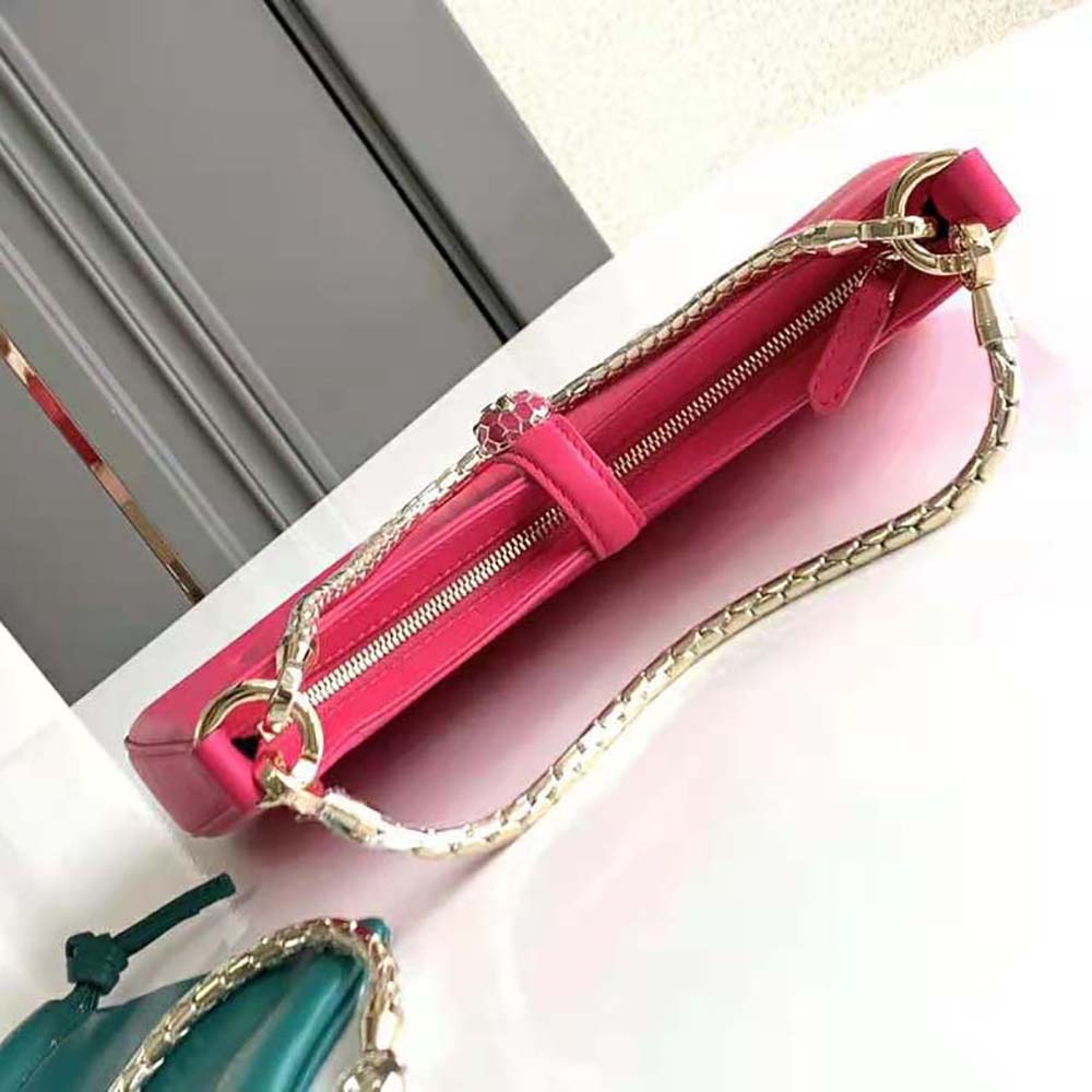 Bvlgari Women Serpenti Baia Small Shoulder Bag in Calf Leather-Pink - image 6