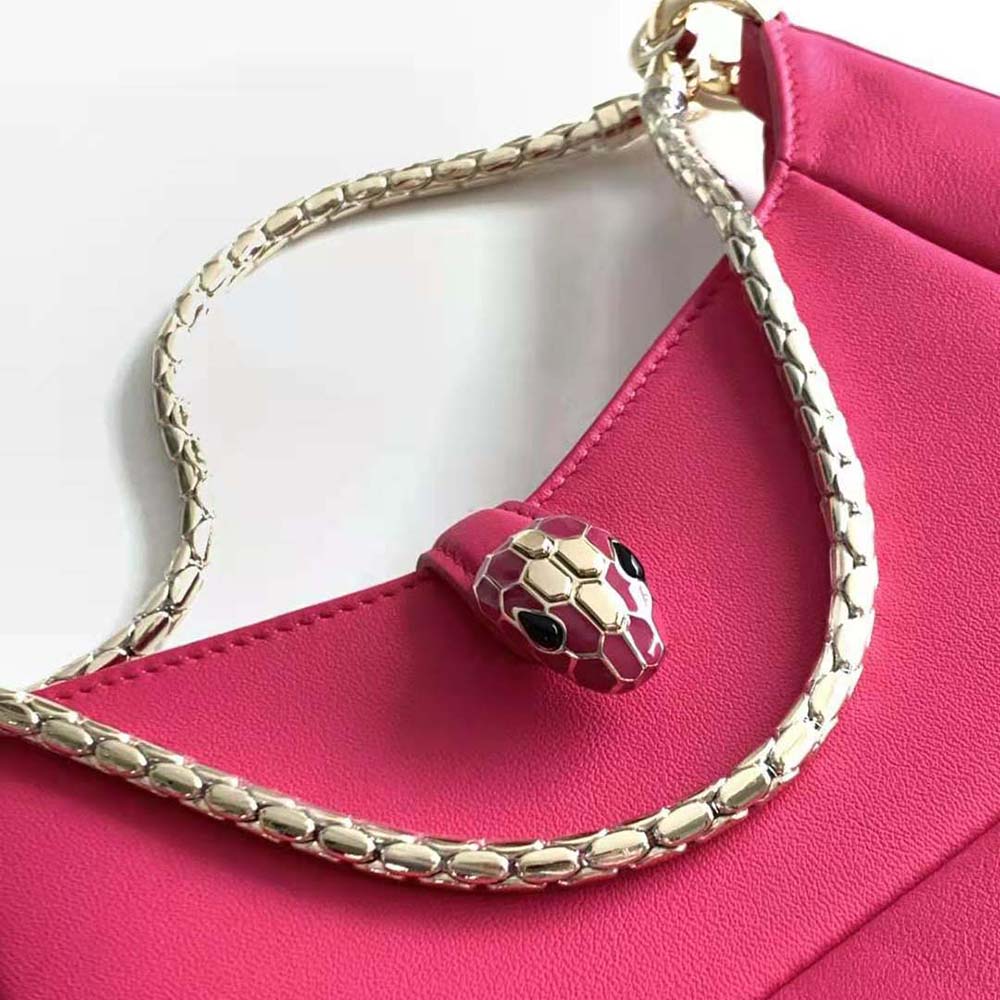 Bvlgari Women Serpenti Baia Small Shoulder Bag in Calf Leather-Pink - image 7