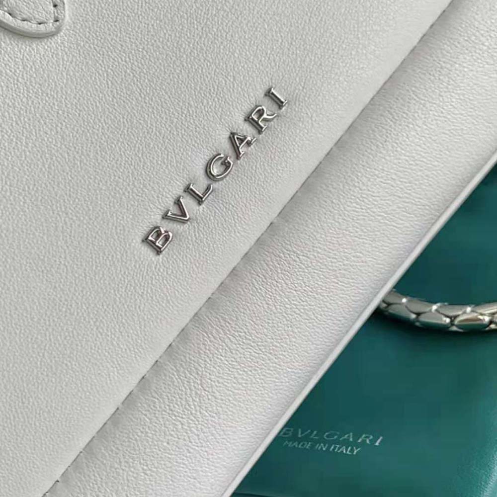 Bvlgari Women Serpenti Baia Small Shoulder Bag in Calf Leather-White - image 8