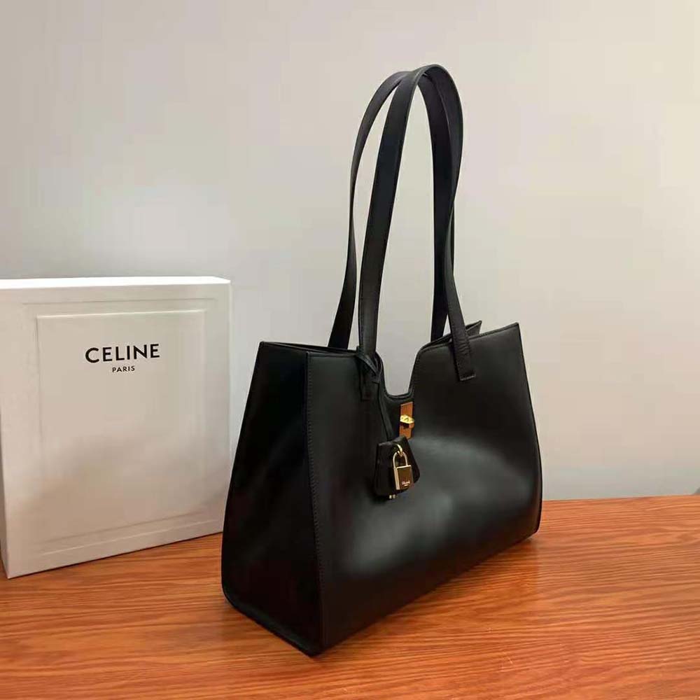Celine Women Cabas 16 in Smooth Calfskin-Black - image 4