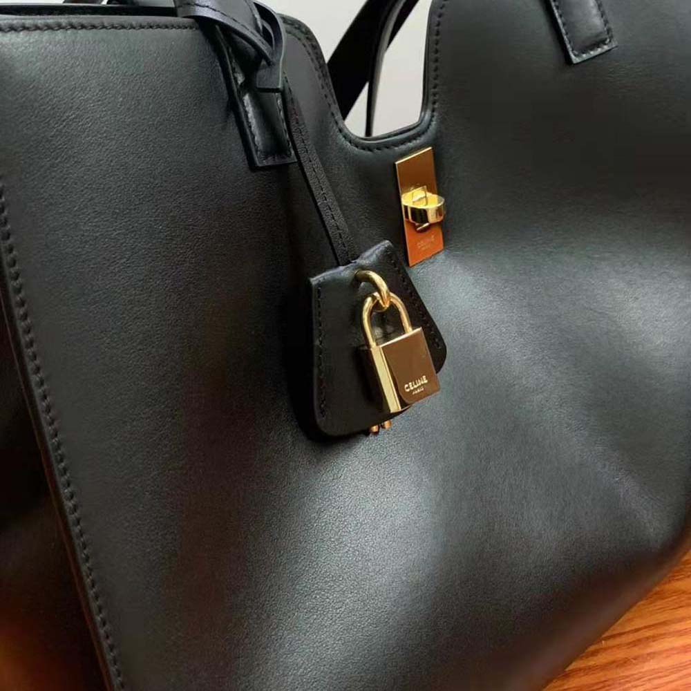 Celine Women Cabas 16 in Smooth Calfskin-Black - image 8